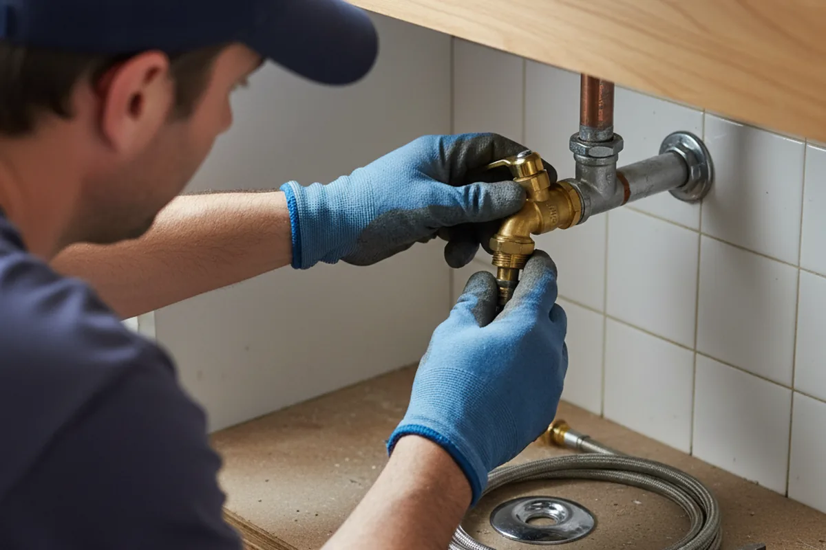Shutoff valve and fitting work during Emergency Plumbing in Skokie